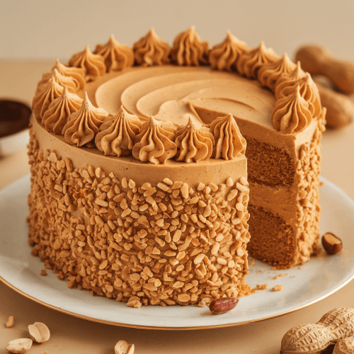 Peanut Butter Cake With Peanut Butter Frosting