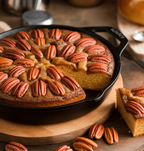 Pecan Upside Down Cake Recipe