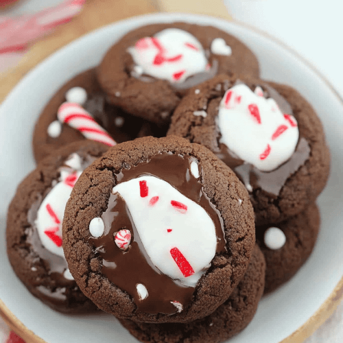 Peppermint Hot Chocolate Cookies
