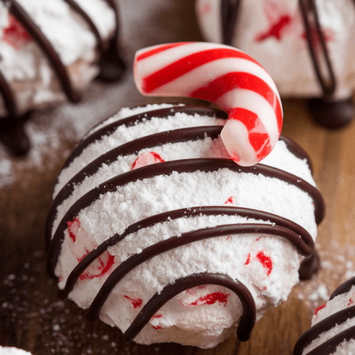 Peppermint Snowball Cookies