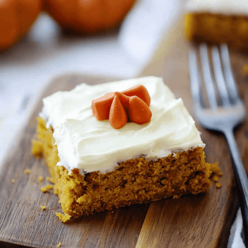 Pumpkin Bars With Cream Cheese Frosting