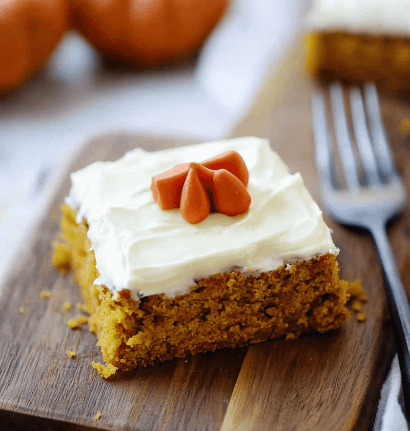 Pumpkin Bars With Cream Cheese Frosting
