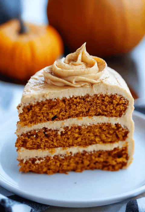 Pumpkin Cake With Cinnamon Buttercream