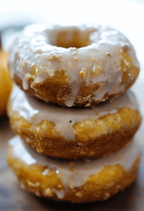 Pumpkin Donuts With Maple Glaze