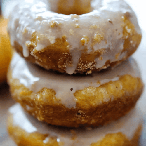 Pumpkin Donuts With Maple Glaze