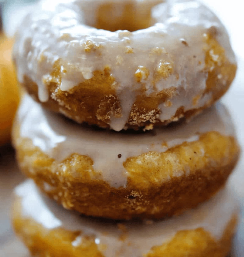 Pumpkin Donuts With Maple Glaze