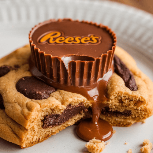 Reeses Peanut Butter Cup Stuffed Cookies