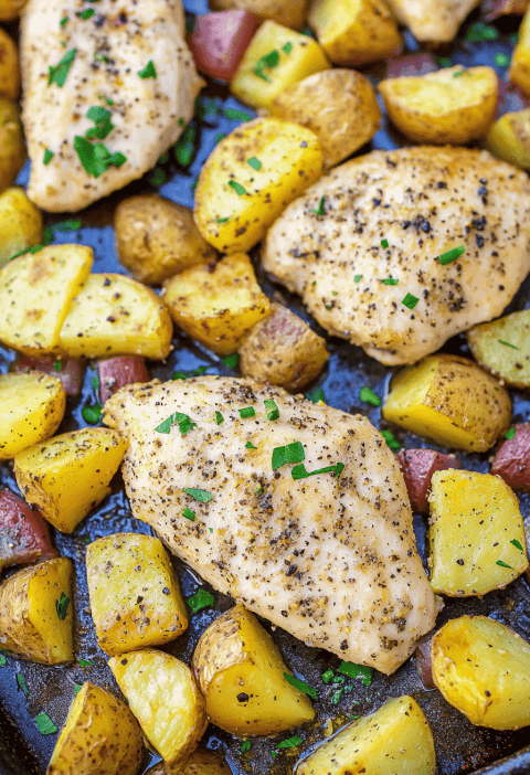 Sheet Pan Chicken And Potatoes