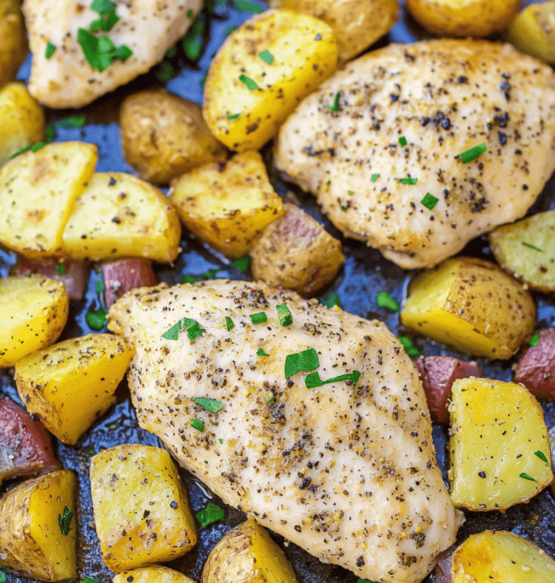 Sheet Pan Chicken And Potatoes