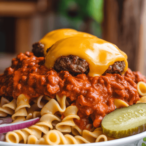 Sloppy Cheeseburger Pasta