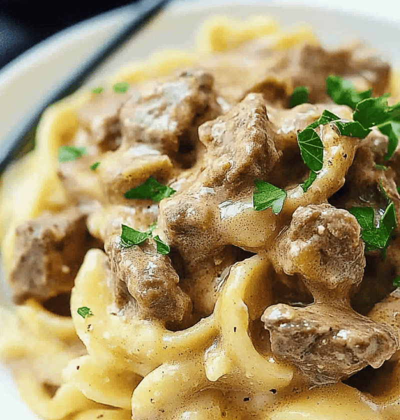 Slow Cooker Beef Stroganoff
