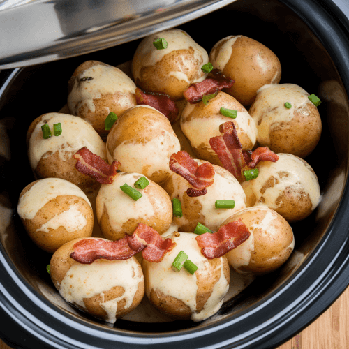 Slow Cooker Cheesy Bacon Ranch Potatoes
