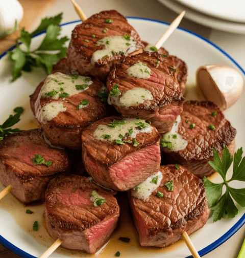 Steak Bites With Garlic Butter
