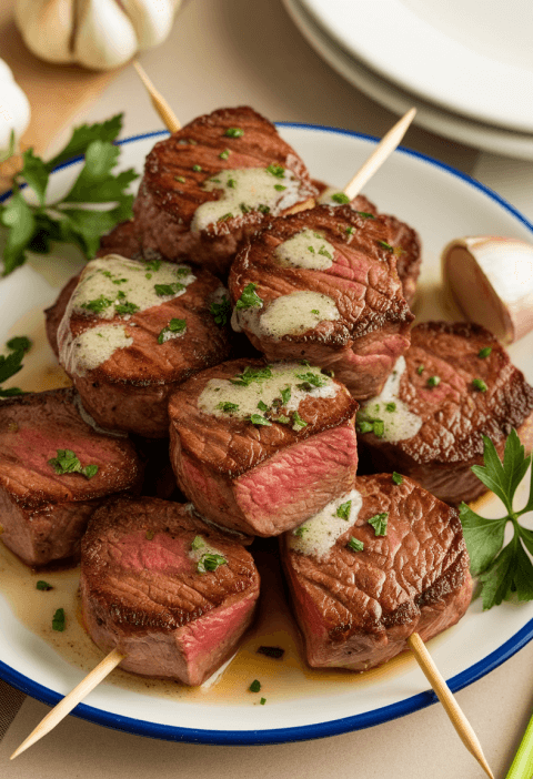 Steak Bites With Garlic Butter