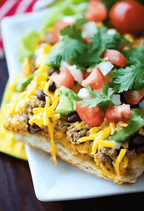 Taco Crescent Roll Pizza