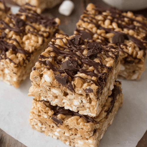 Chocolate Peanut Butter Rice Krispie Treats