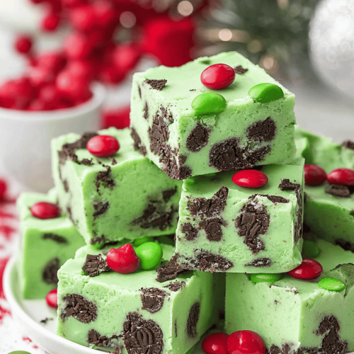 Christmas Mint Oreo Fudge