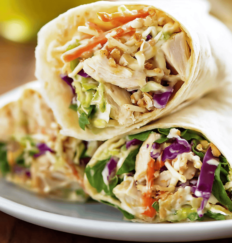 Ramen Chicken Salad Wraps