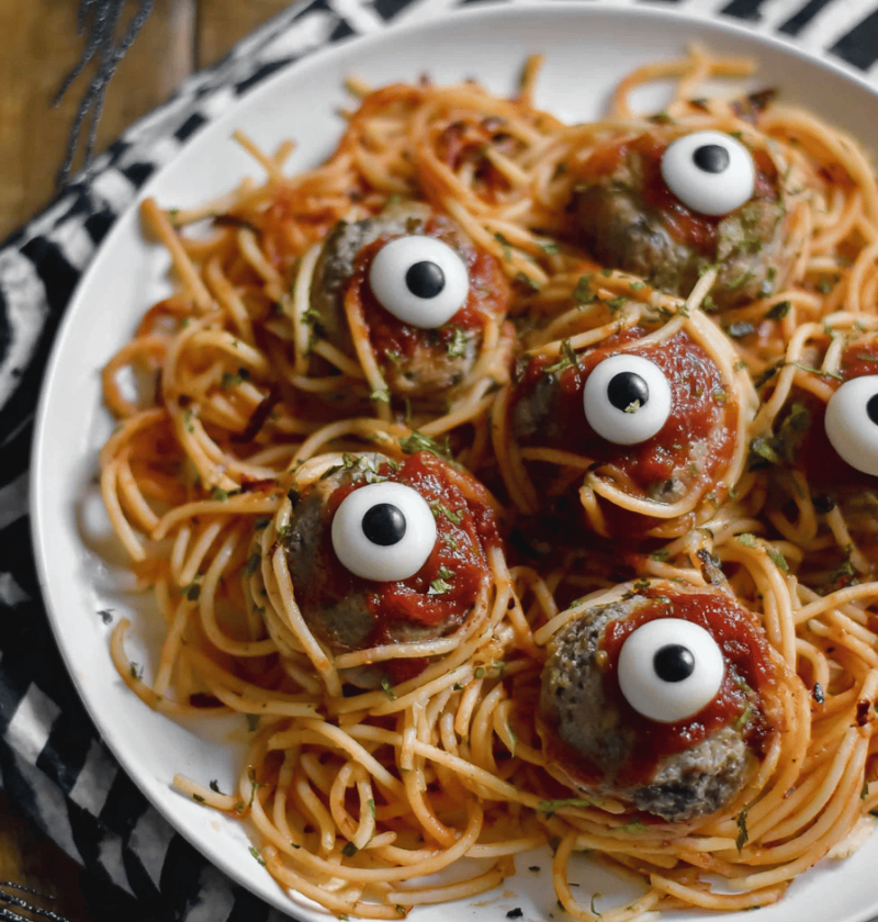 Spooky Spaghetti Eyeballs