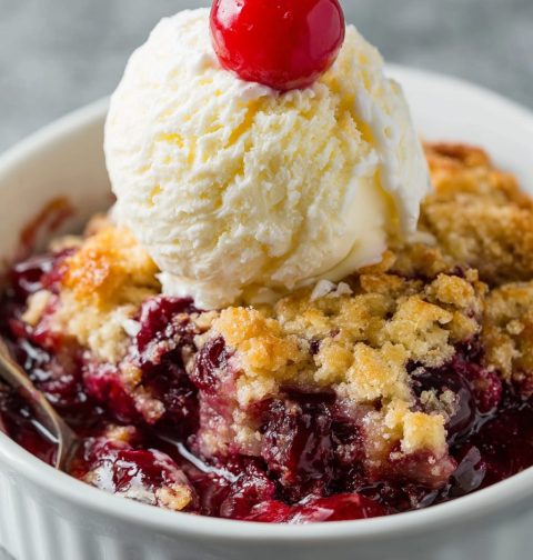 3 Ingredient Cherry Dump Cake Recipe