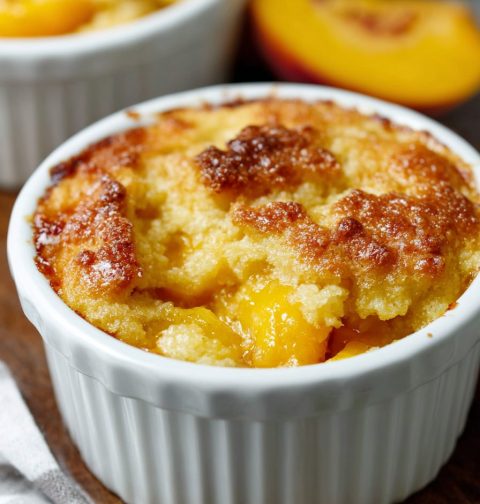 3 Ingredient Peach Cobbler Recipe