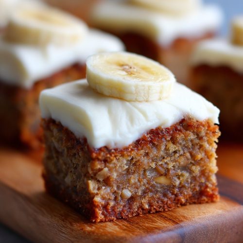 Banana Bread Bars with Cream Cheese Frosting Recipe