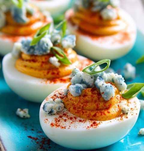 Buffalo Blue Deviled Eggs Recipe
