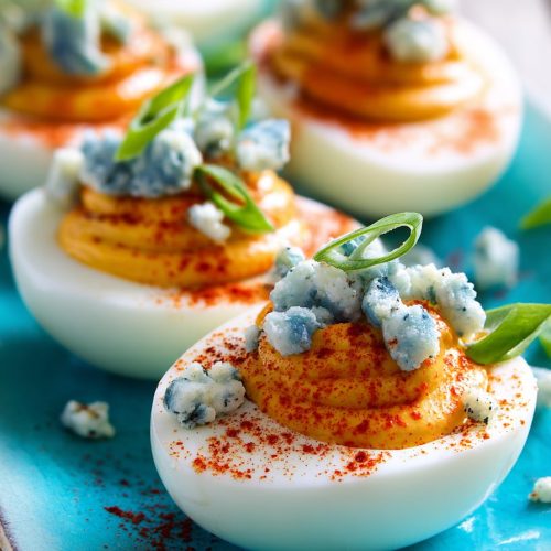 Buffalo Blue Deviled Eggs Recipe