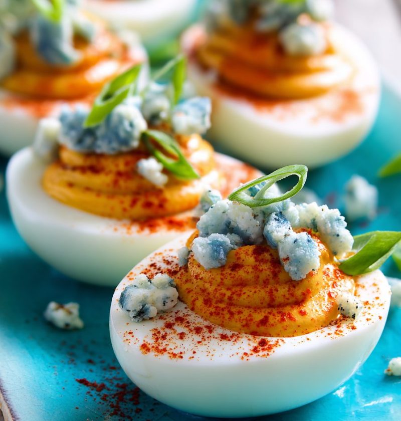 Buffalo Blue Deviled Eggs Recipe