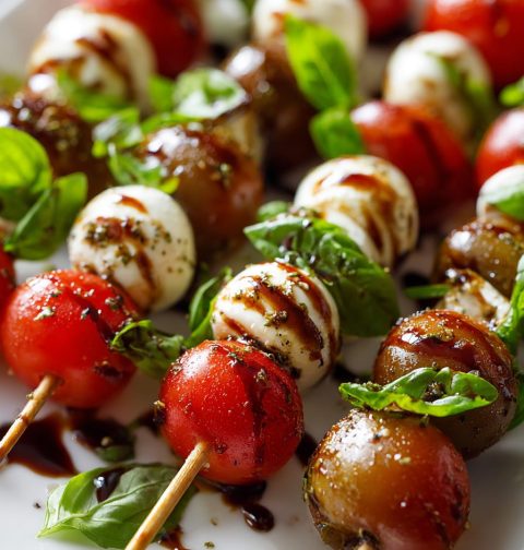 Caprese Skewers with Glaze Recipe