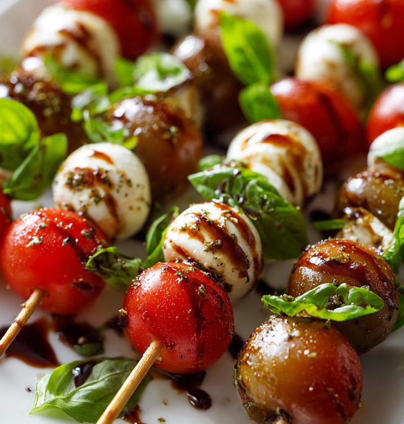 Caprese Skewers with Glaze Recipe
