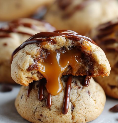 Caramel Stuffed Cookies Recipe