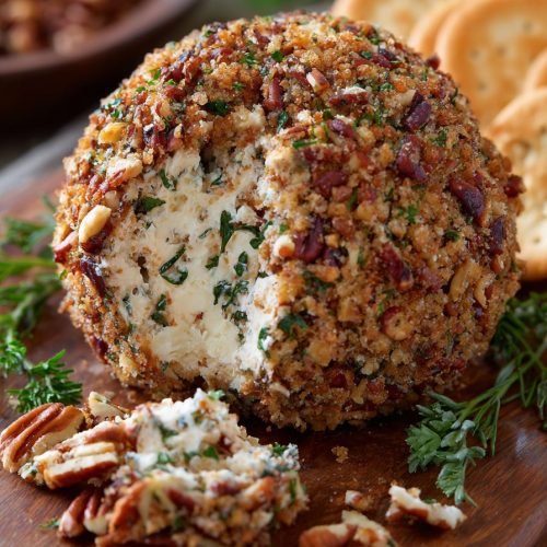 Cheese Ball Pecan Crusted Recipe