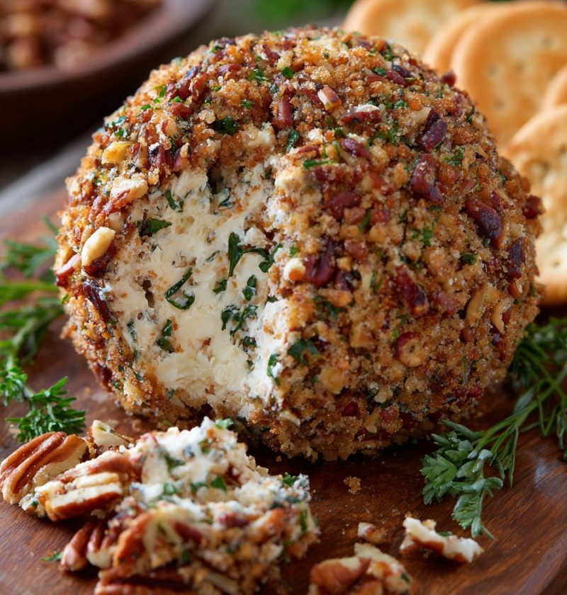 Cheese Ball Pecan Crusted Recipe
