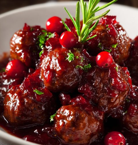 Cranberry Meatballs Slow Cooker Recipe