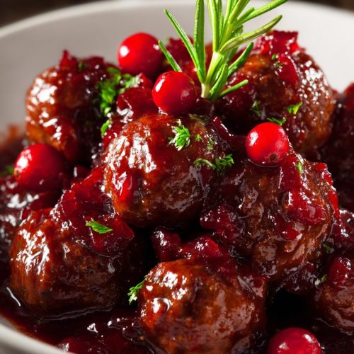 Cranberry Meatballs Slow Cooker Recipe