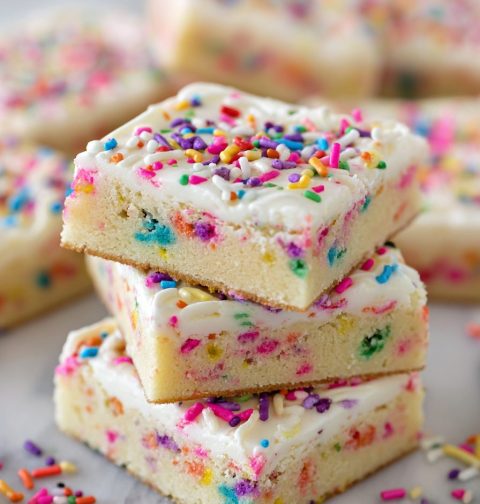 Funfetti Sugar Cookie Bars Recipe