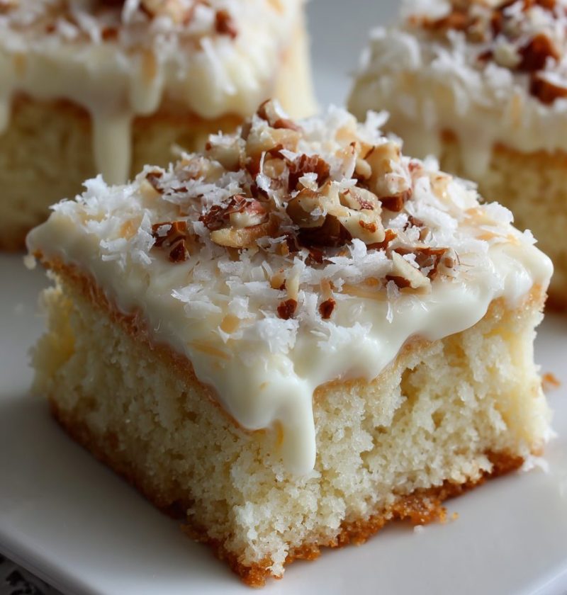 Italian Cream Cake Bars Recipe