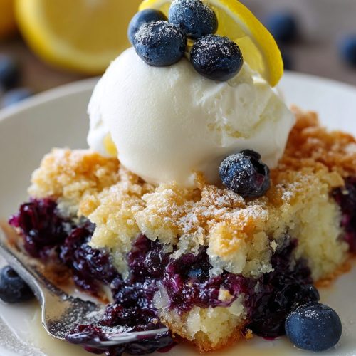 Lemon Blueberry Dump Cake Recipe