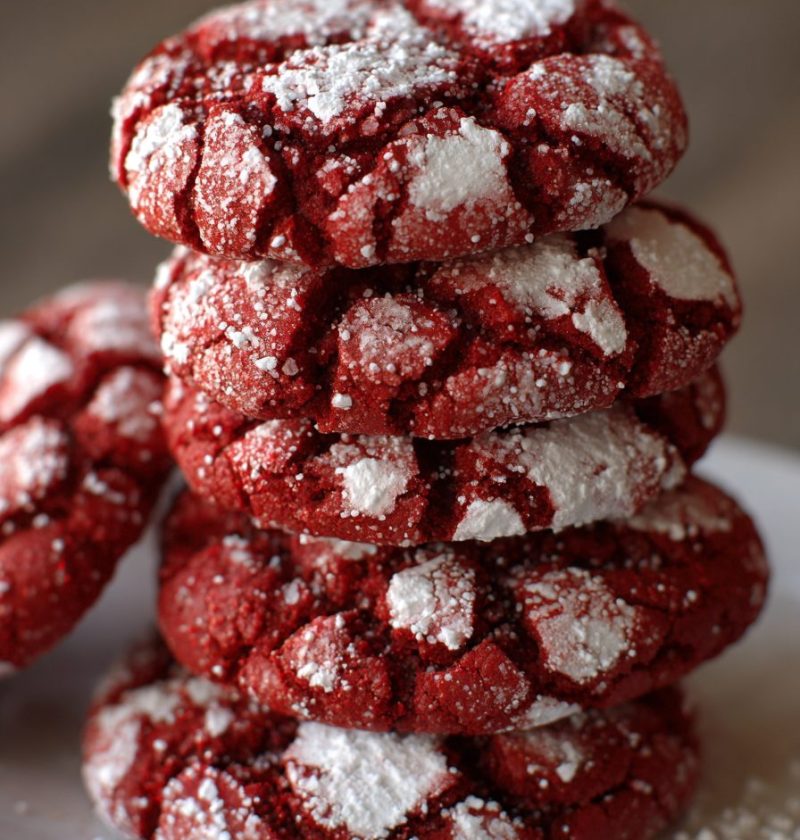 Red Velvet Crinkle Cookies Recipe