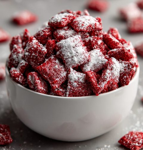 Red Velvet Muddy Buddies Recipe