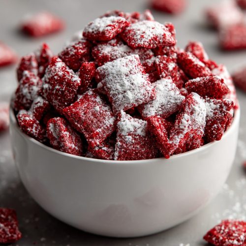 Red Velvet Muddy Buddies Recipe