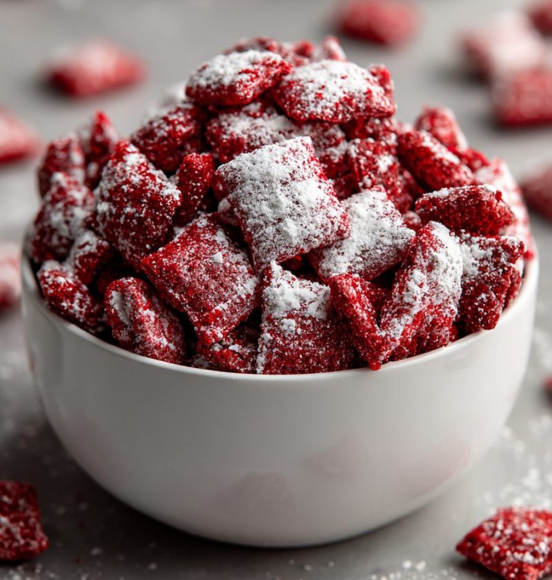 Red Velvet Muddy Buddies Recipe