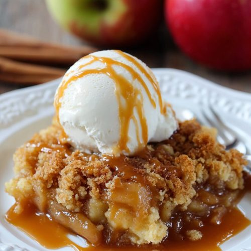 Salted Caramel Apple Dump Cake Recipe