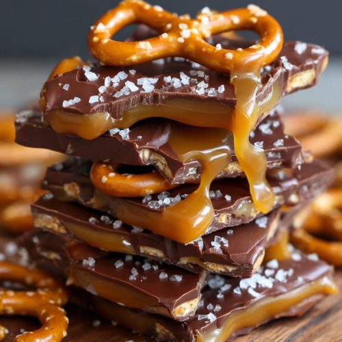 Salted Caramel Pretzel Bark Recipe
