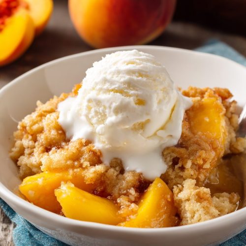 Slow Cooker Peach Cobbler Recipe