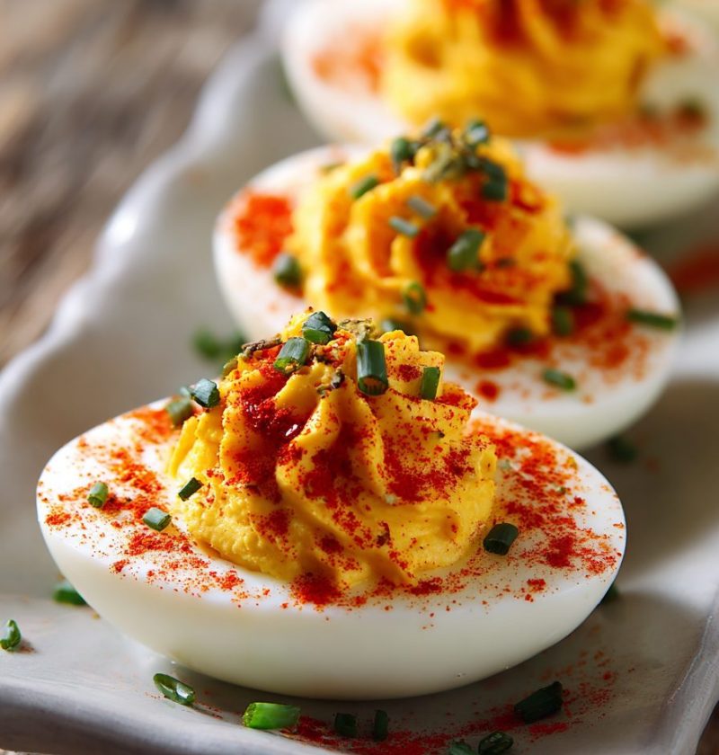Sriracha Deviled Eggs Recipe