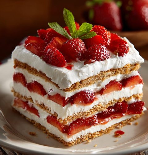 Strawberry Icebox Cake Recipe