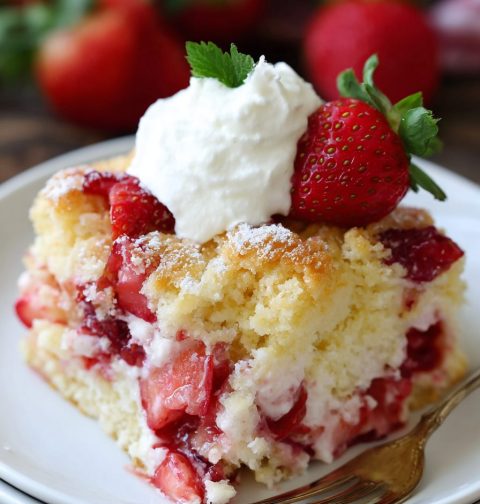 Strawberry Shortcake Dump Cake Recipe