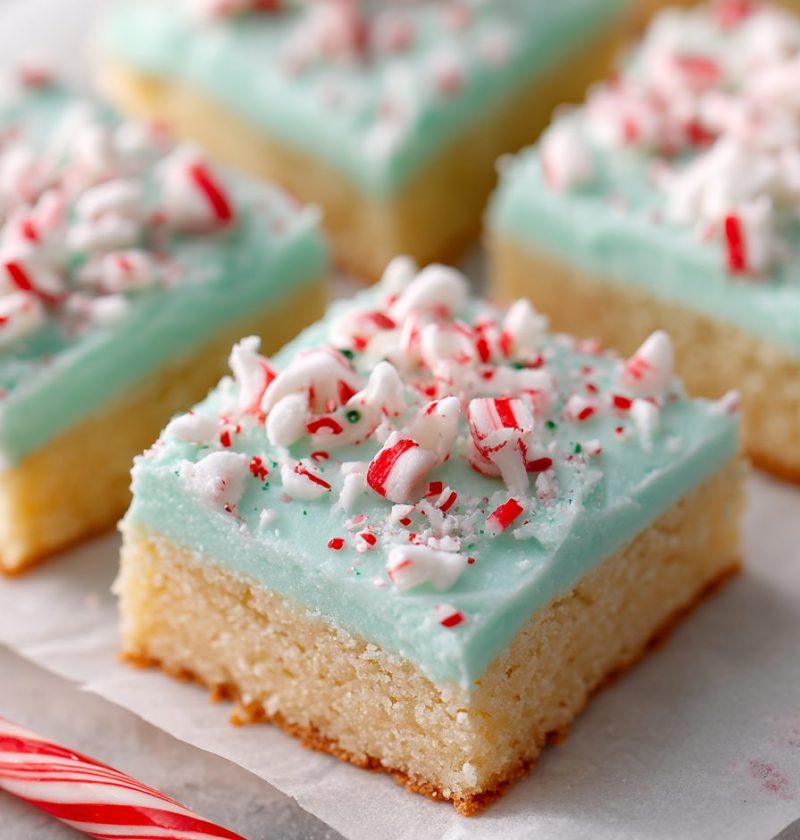 Sugar Cookie Bars with Peppermint Frosting Recipe
